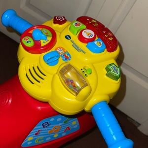 Baby learning motorcycle